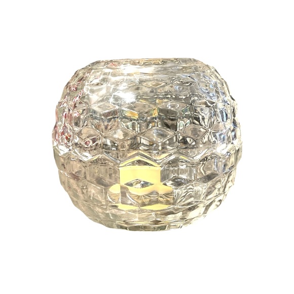 Vintage Fostoria Crystal Clear Glass Fairy Candle Holder - Picture 1 of 4